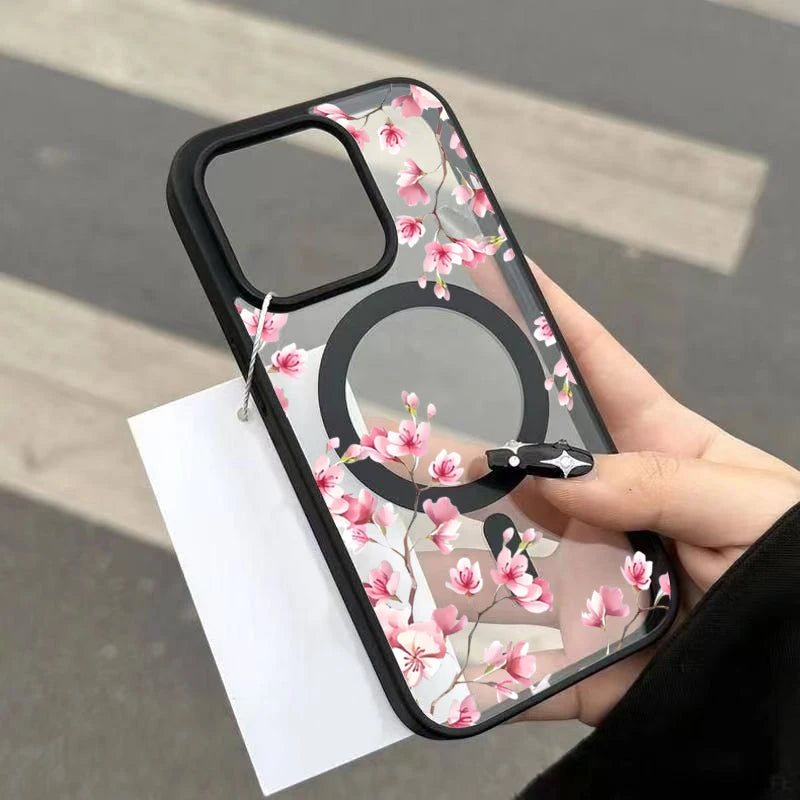 Pink Cherry Floral iPhone Case