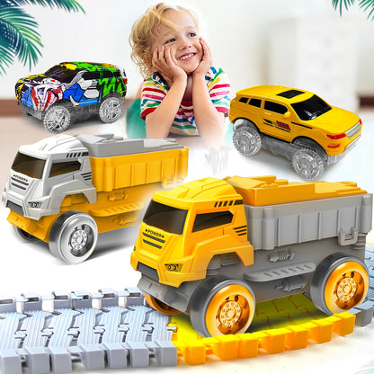 Magic Climbing Track Set – Flexible Race Track with Engineering Cars
