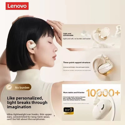 Lenovo EA366 kabellose Open-Ear-Ohrhörer – Bluetooth-Kopfhörer mit Ohrbügel und Ladeetui