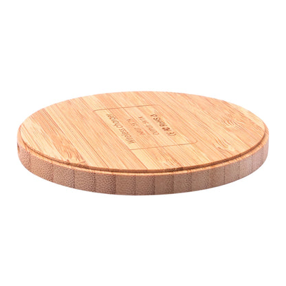 Almohadilla de carga inalámbrica de 5 W con acabado de madera para teléfonos