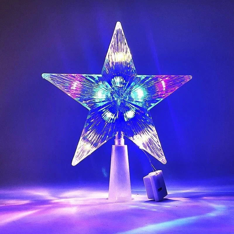 Glitter Star Christmas Tree Topper – 15 cm Sparkling Star Ornament