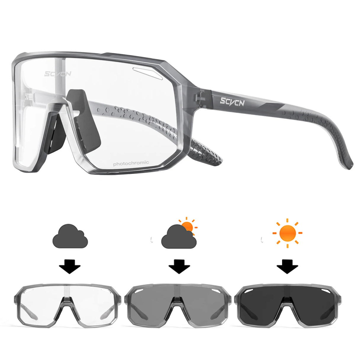 Photochromic Cycling Glasses – UV400 Sports Sunglasses for Men & Women | Bike, Hiking & Outdoor