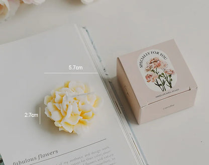 Candela artigianale in cera di soia a forma di garofano | 7 colori | Aromatica e profumata | Oggetto da foto per matrimoni, compleanni e feste