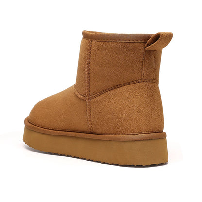 Botines sin cordones para mujer con forro de felpa Evshine