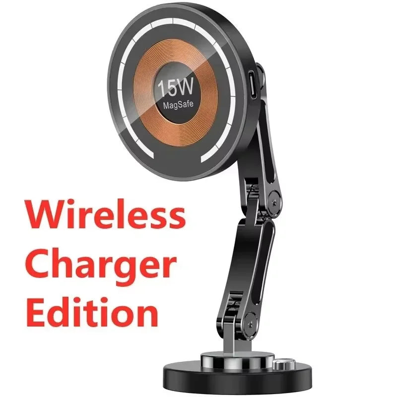 Magnetic Wireless Car Charger Stand & Phone Mount
