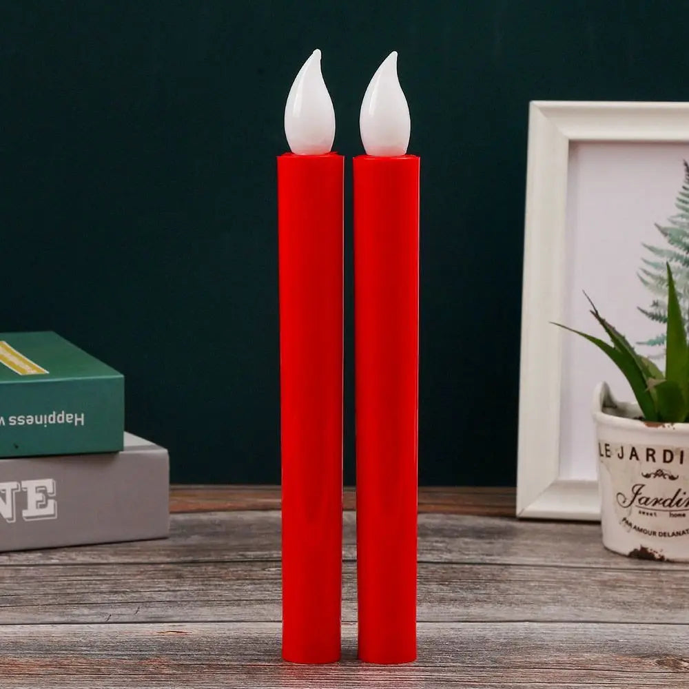 Creative LED Flameless Candles Lights Wedding Birthday Party Simulation Candles Lamp Long Electric Flickering Candlesticks