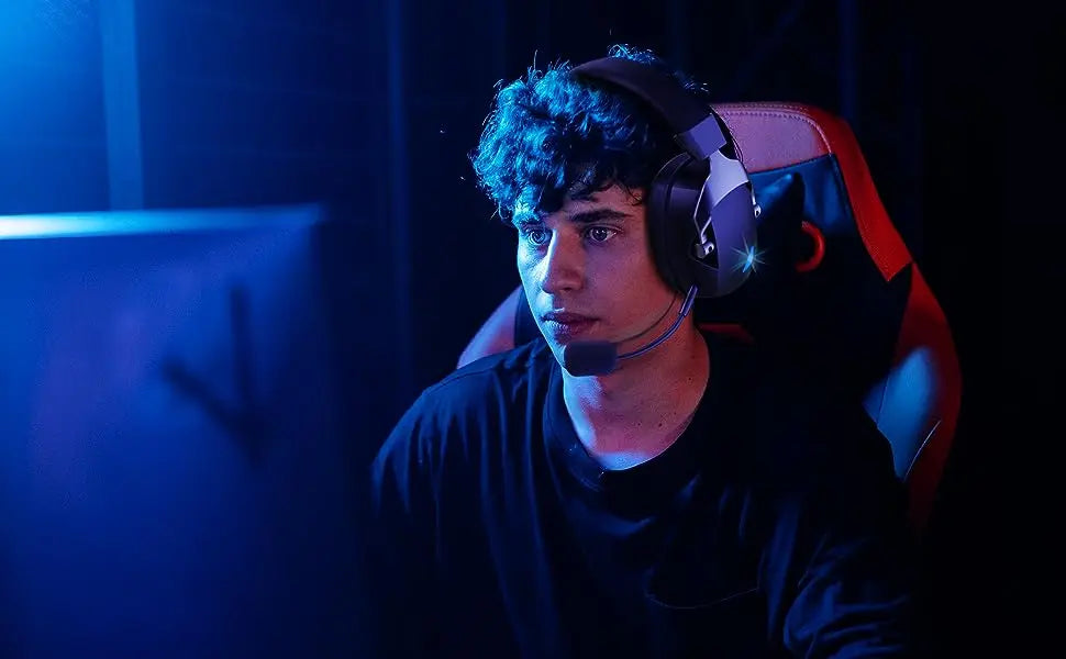 3-Mode Wireless Gaming Headset – 2.4G, Bluetooth & 3.5mm with Detachable Noise-Cancelling Mic
