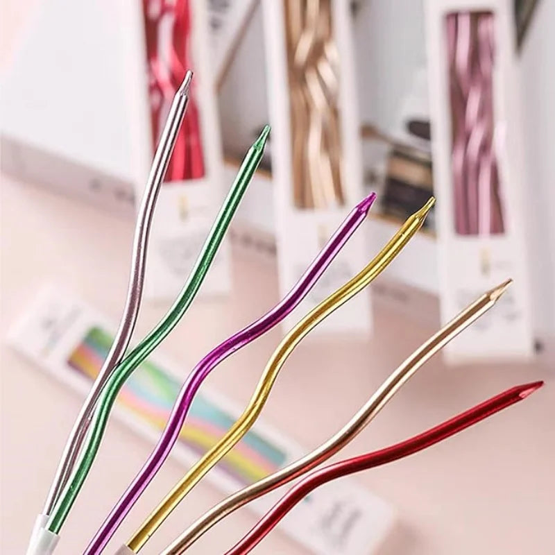 Birthday Cake Candles Smoke-Free Curved Cake Candles Curly Coil Candles Long For Birthday Cake Wedding Party Party Supplies