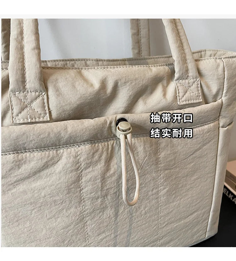 Women's Quilted Laptop Tote 13.3"-16" - Lightweight Travel Shoulder Bag