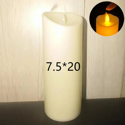 Flammenlose, flackernde LED-Stumpenkerzen | Batteriebetrieben | 5 Größen | Hochzeits- & Heimdekoration