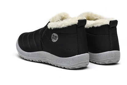 Botas de invierno sin cordones para hombre con forro de felpa HAJINK