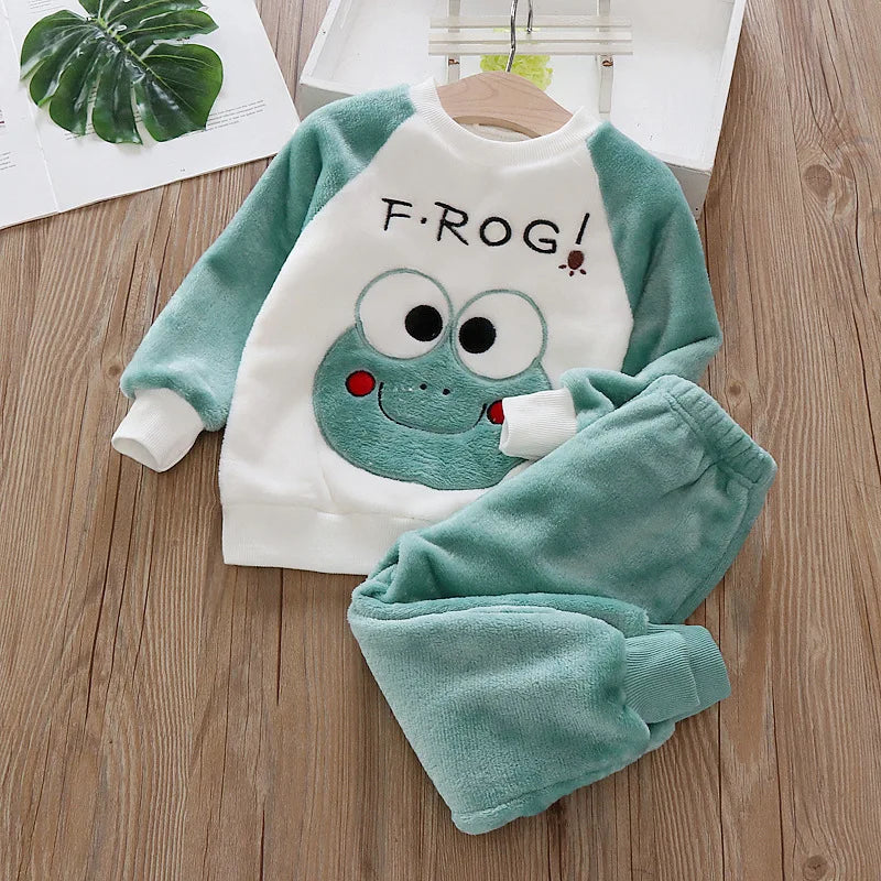Kids' Flannel Fleece Pajama Set – Warm Toddler Sleepwear, 9 Months–6T