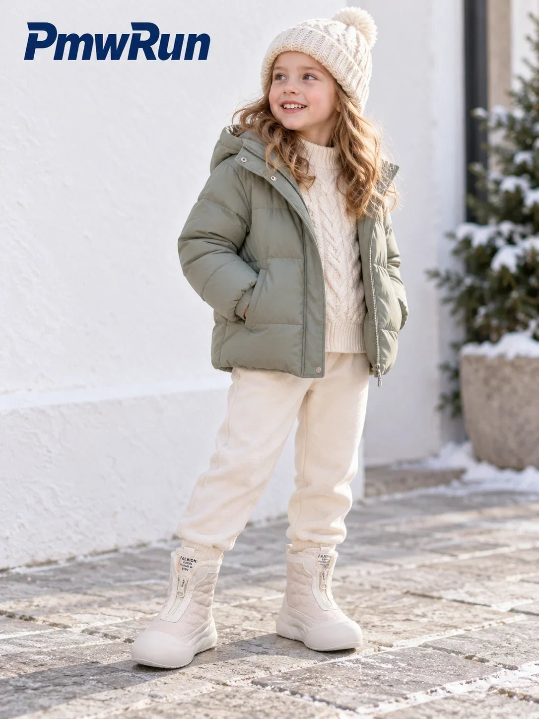 Kids' Plush-Lined Winter Snow Boots