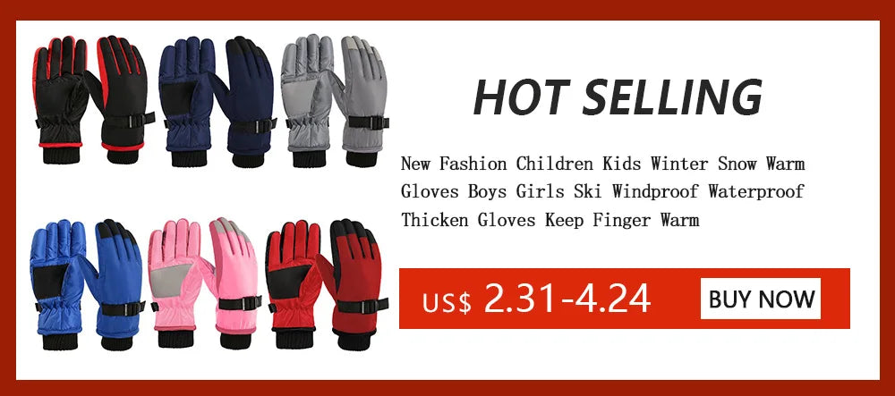Kids' Rabbit Ski Mittens – Thick Warm Snow Mittens (Ages 2–6)