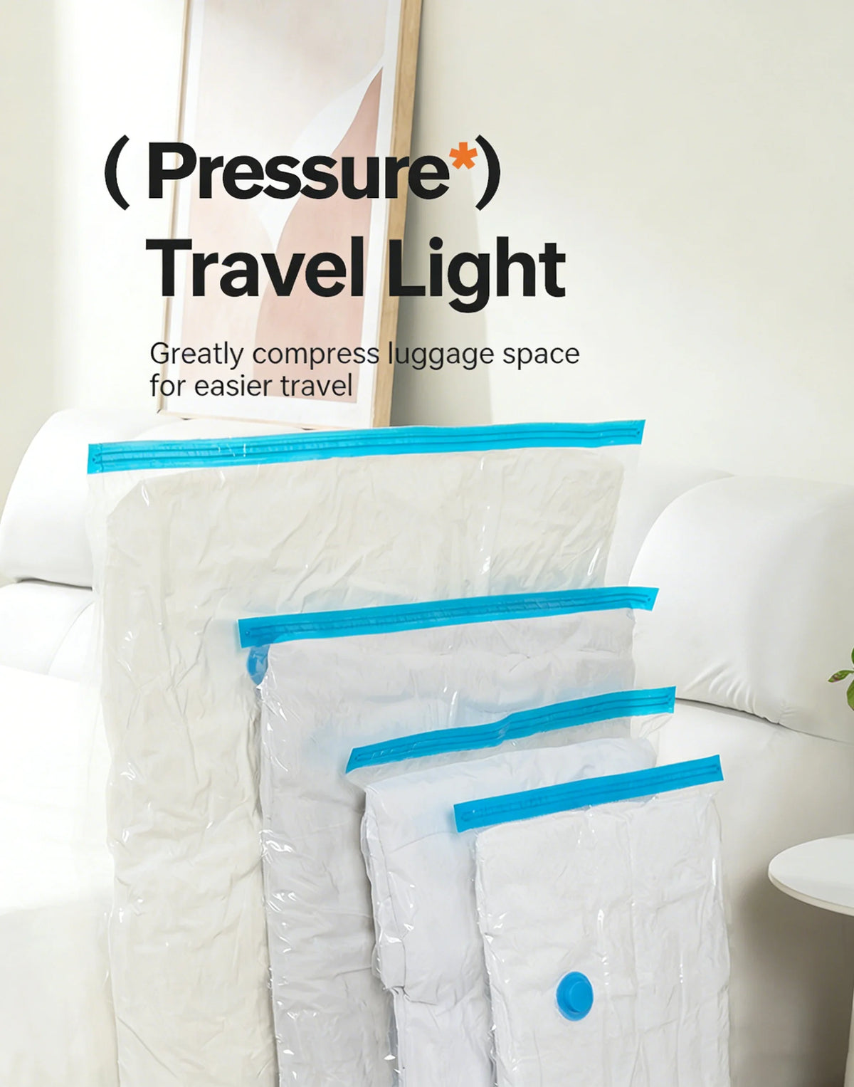 Vacuum Storage Bags 5-Pack | Space Saver Bags for Clothes, Duvets & Bedding, M & L Sizes