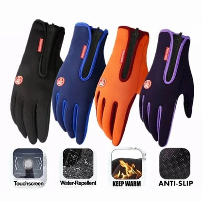 Guantes de invierno unisex repelentes al agua con pantalla táctil (2 pares)