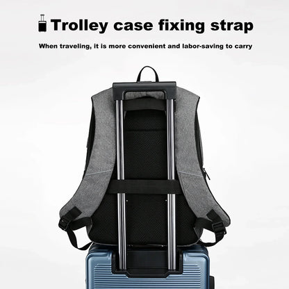 Mochila para portátil de 17" con puerto de carga USB - Bolsa de viaje impermeable para hombre y mujer
