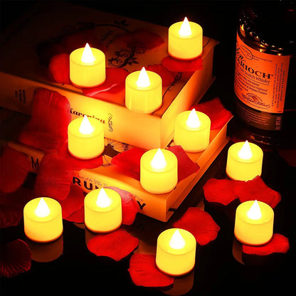 Flammenlose LED-Teelichter | Batterien inklusive | Warmes oder weißes Licht | 1er-, 6er- oder 12er-Pack | Deko für Hochzeit & Party
