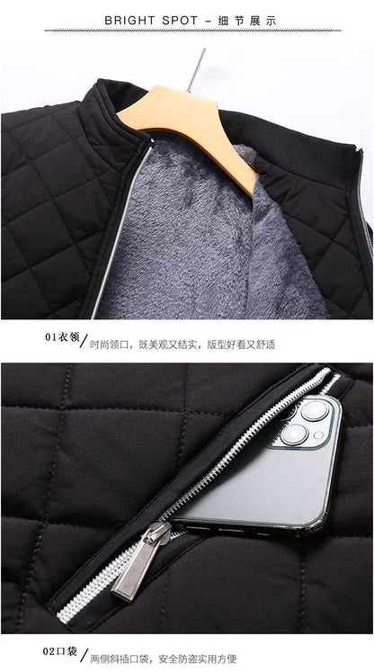 DEE MOONLY Herren-Jacke mit Muster und Reißverschluss vorne