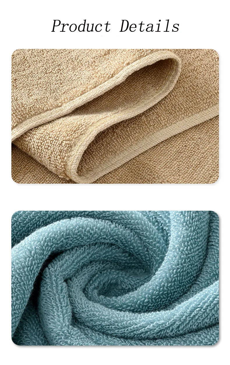 Thick Cotton 3-Piece Towel Set – Bath, Hand & Washcloth