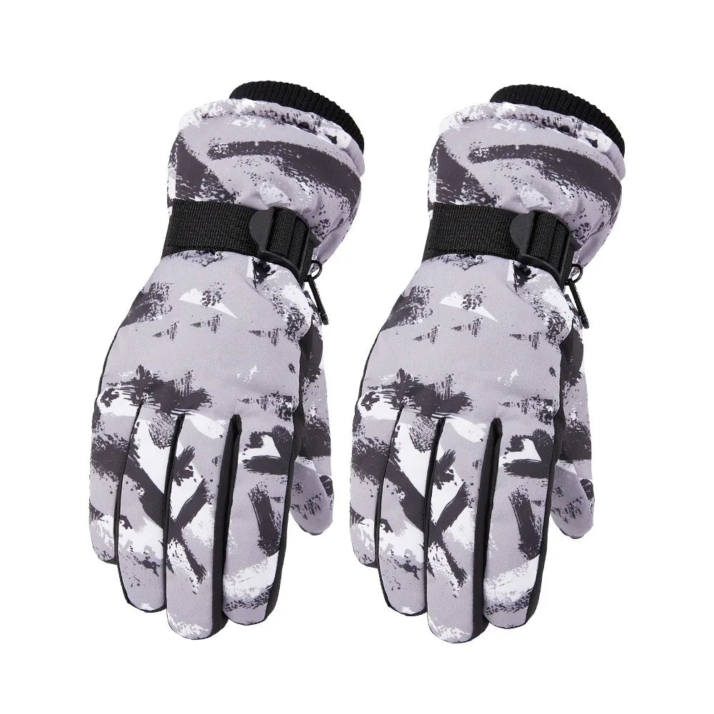 Youth Ski Gloves – Windproof Non-Slip Snow Gloves (Ages 9–15)
