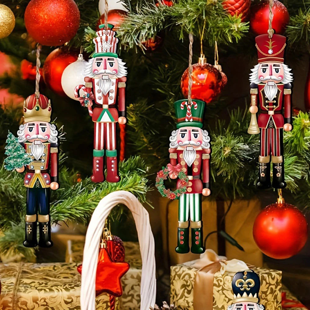 12-Piece Wooden Nutcracker Figurine Set – Christmas Decor