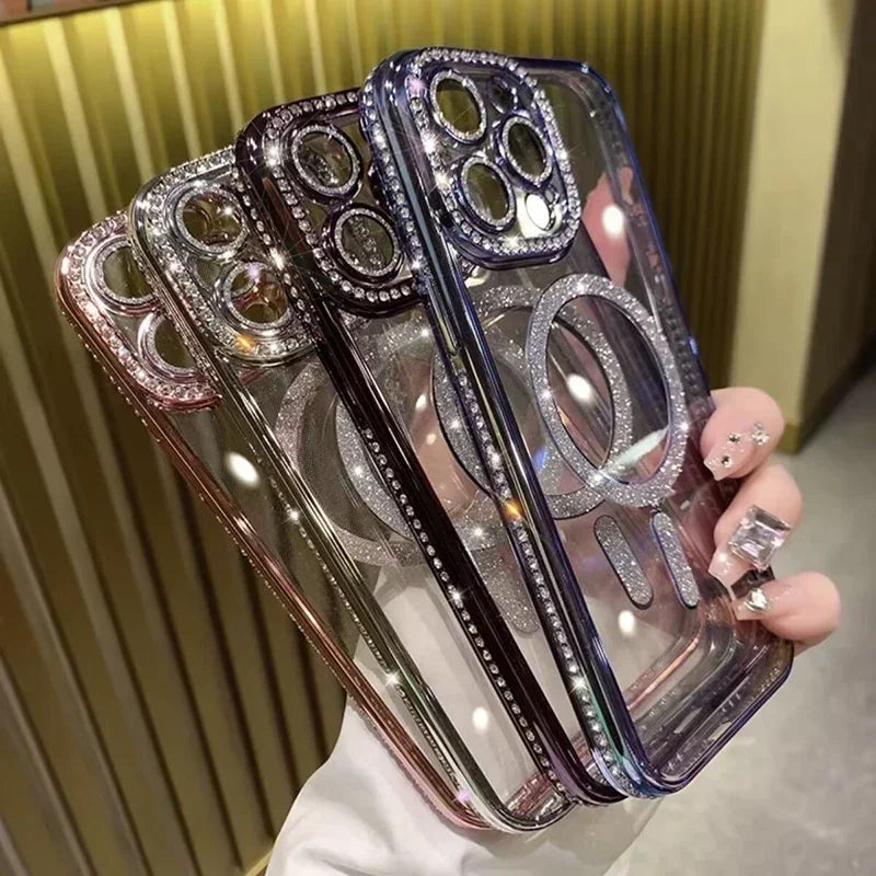 Glitter Clear Magnetic iPhone Case