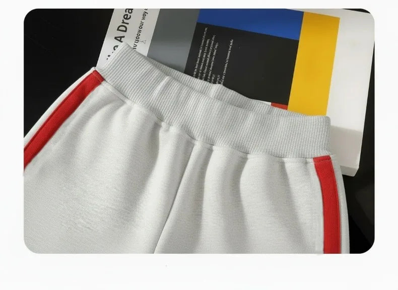 Boys' Side Stripe Tracksuit - Hoodie & Long Pants 2-Piece Set, 9M-8Y