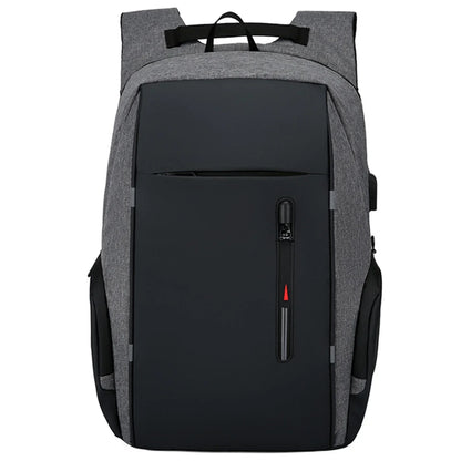 Mochila para portátil de 17" con puerto de carga USB - Bolsa de viaje impermeable para hombre y mujer