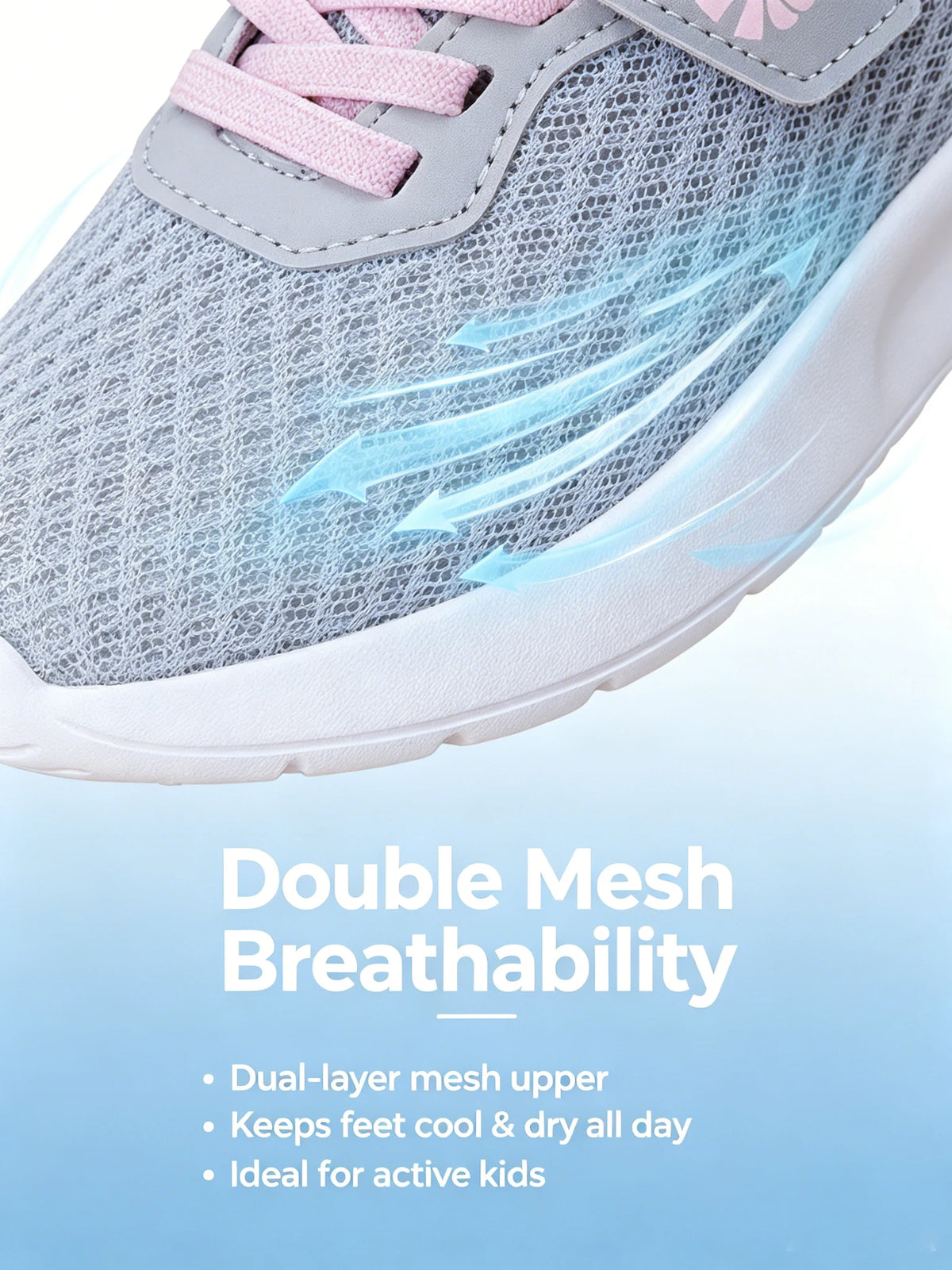 Girls' Hook-and-Loop Sneakers