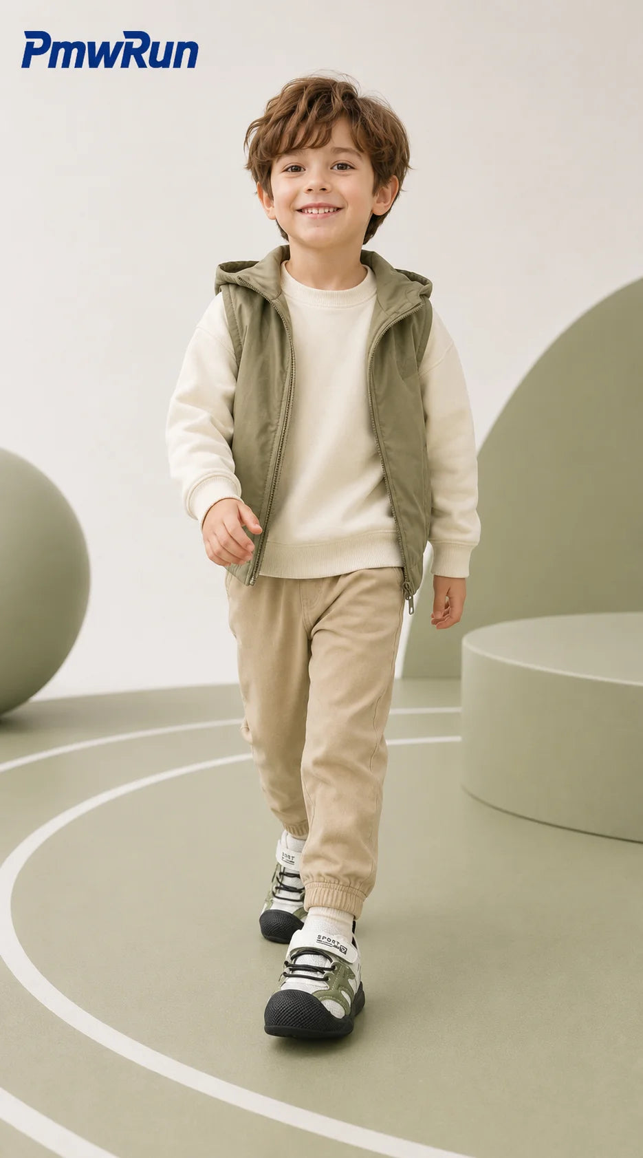 Toddler PU Leather Sneakers with Hook-and-Loop Closure