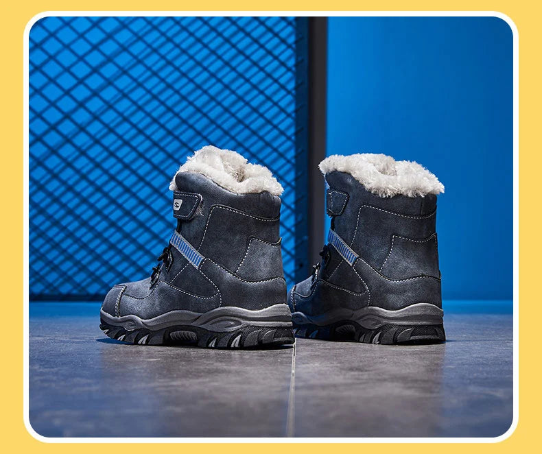 Kids' Slip-On Plush-Lined Winter Ankle Shoes
