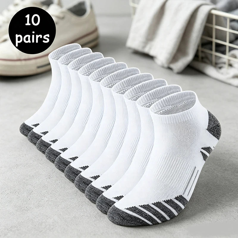 Men's Low-Cut Ankle Socks – 10 or 20 Pairs, Breathable