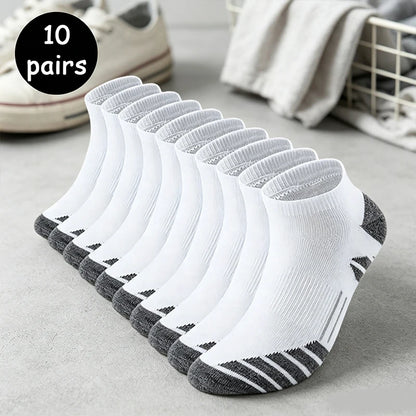Men's Low-Cut Ankle Socks – 10 or 20 Pairs, Breathable