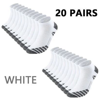 Men's Low-Cut Ankle Socks – 10 or 20 Pairs, Breathable