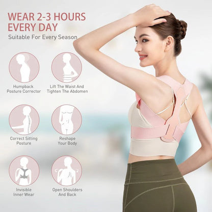 Breathable Posture Corrector Belt Adjustable Rectify Posture Hunchback Corrector Shoulder Support Strap Clavicle Spine Support