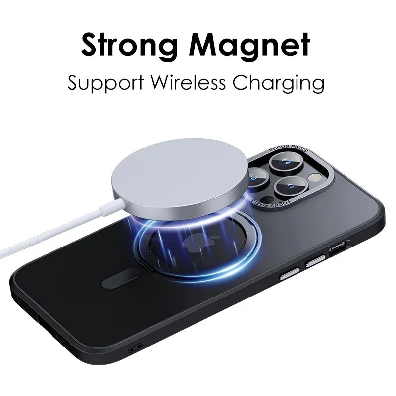 Magnetic iPhone Case with 360° Rotating Ring Stand