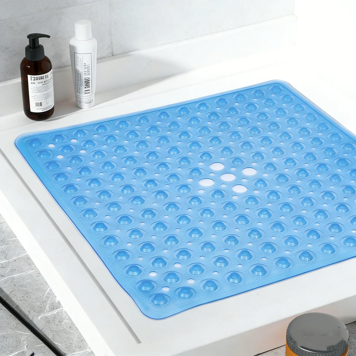 Non-Slip Shower Mat with Suction Cups, 53 x 53 cm