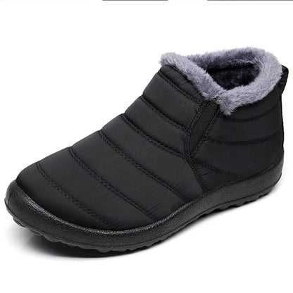Botas de invierno sin cordones para hombre con forro de felpa HAJINK