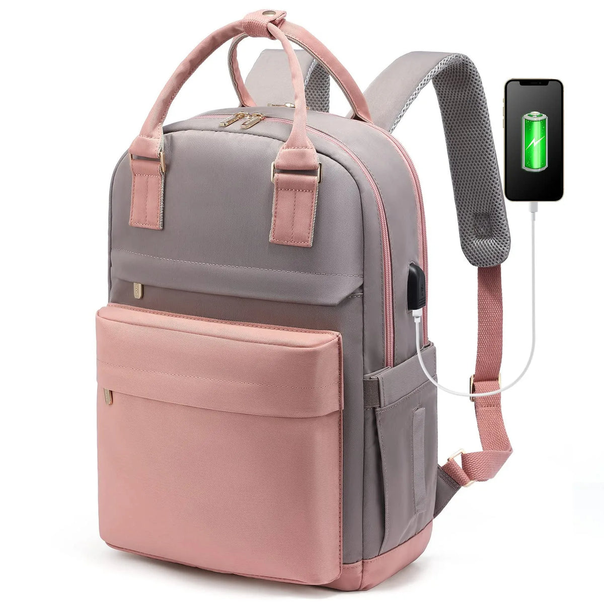 14"-15" Laptop Backpack with USB Charging Port - Tear-Resistant Business Daypack