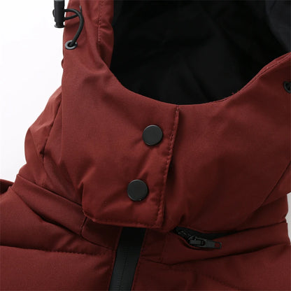 Gesteppte Damenjacke mit Kapuze, Reißverschluss und Taschen