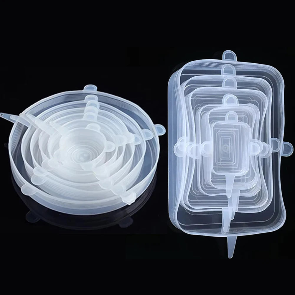 Silicone Stretch Lids – 6-Piece Reusable Food & Bowl Covers
