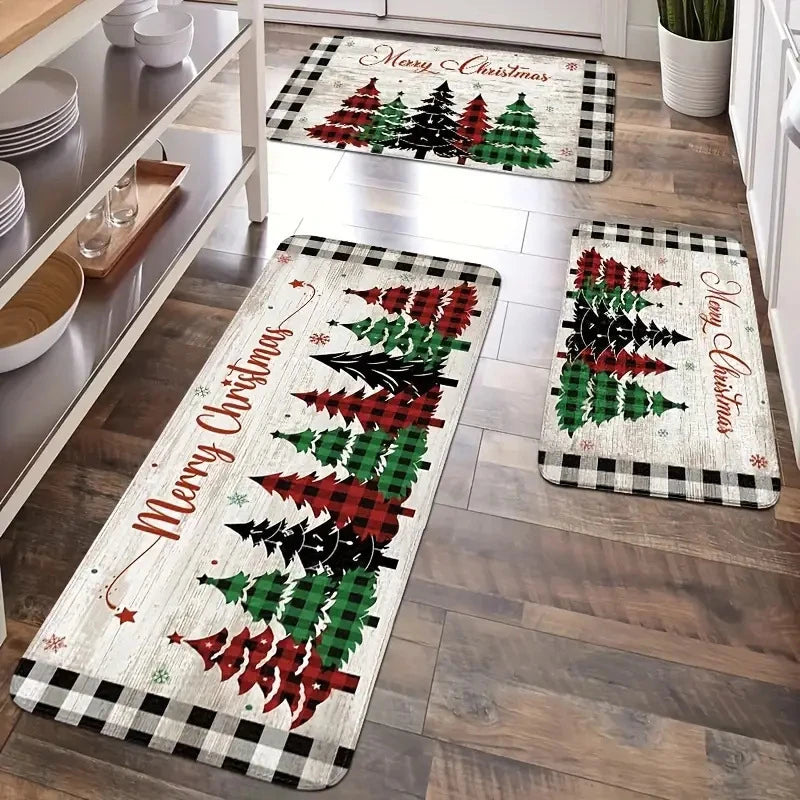 Christmas Cookie Kitchen Mat – Non-Slip, Washable
