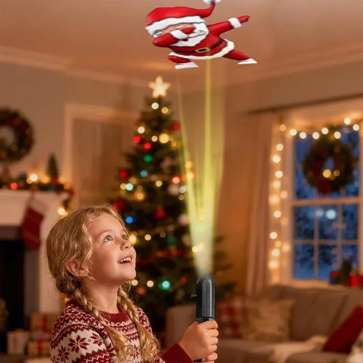 USB Christmas Projector Lamp with Flexible Gooseneck – Car & Desk