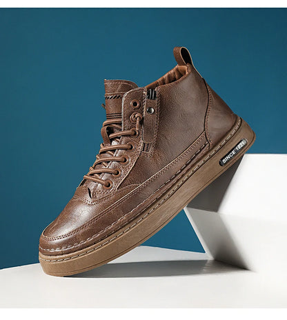Lässige Herren-Schnürstiefeletten aus PU