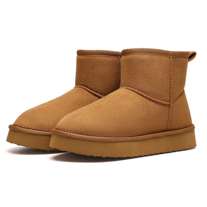 Botines sin cordones para mujer con forro de felpa Evshine