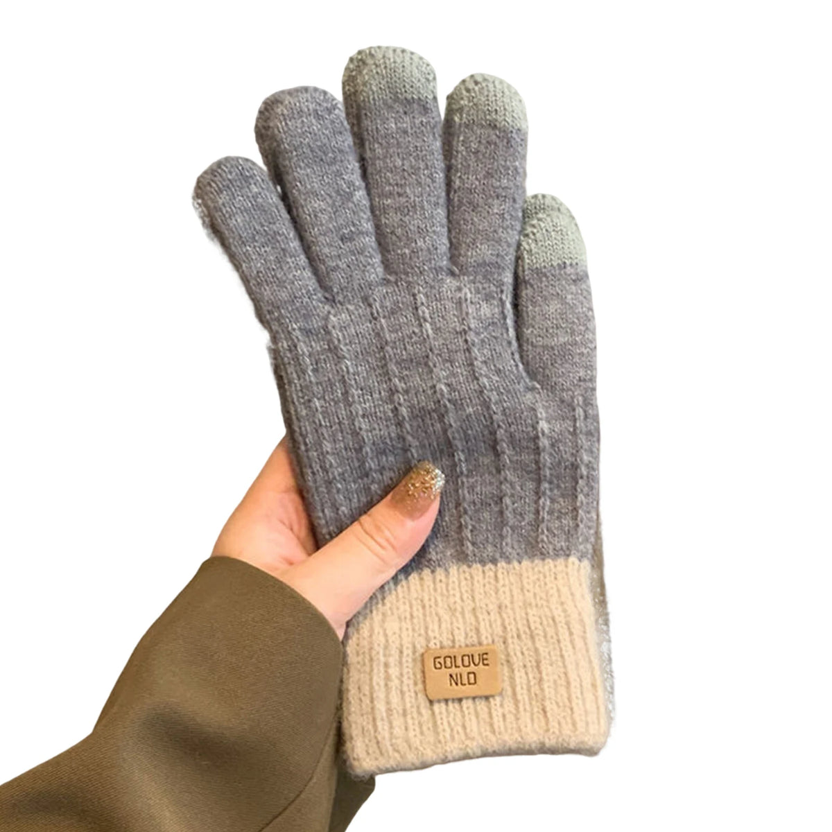 Women's Cable Knit Touchscreen Gloves – Fleece-Lined