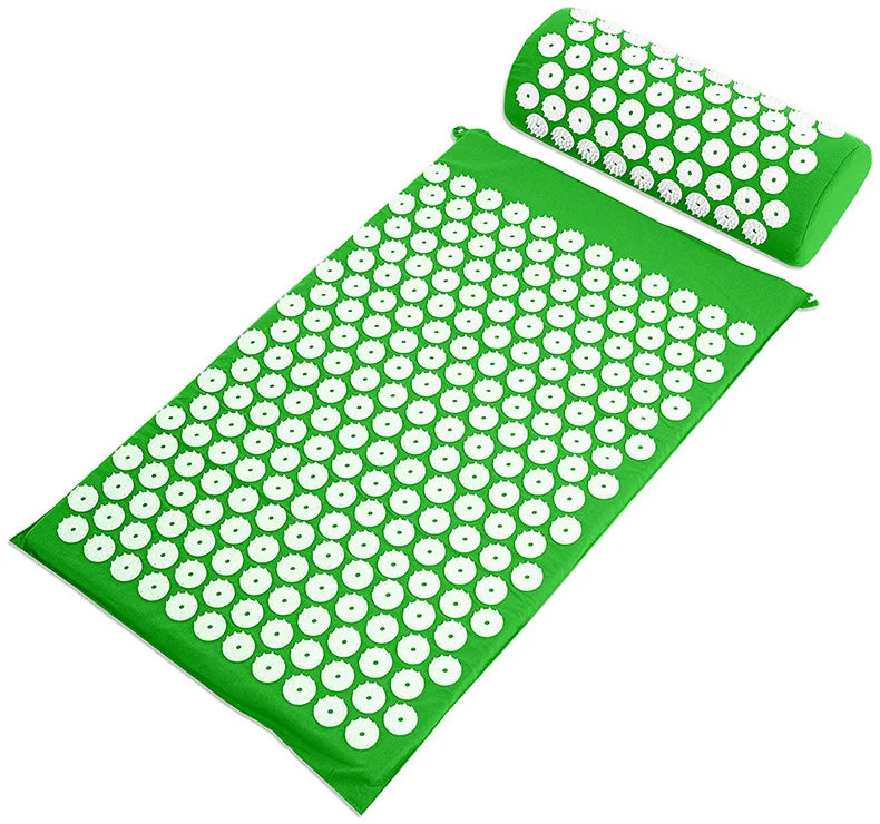 Acupressure Mat & Pillow Set – Back, Neck & Foot Massage Mat