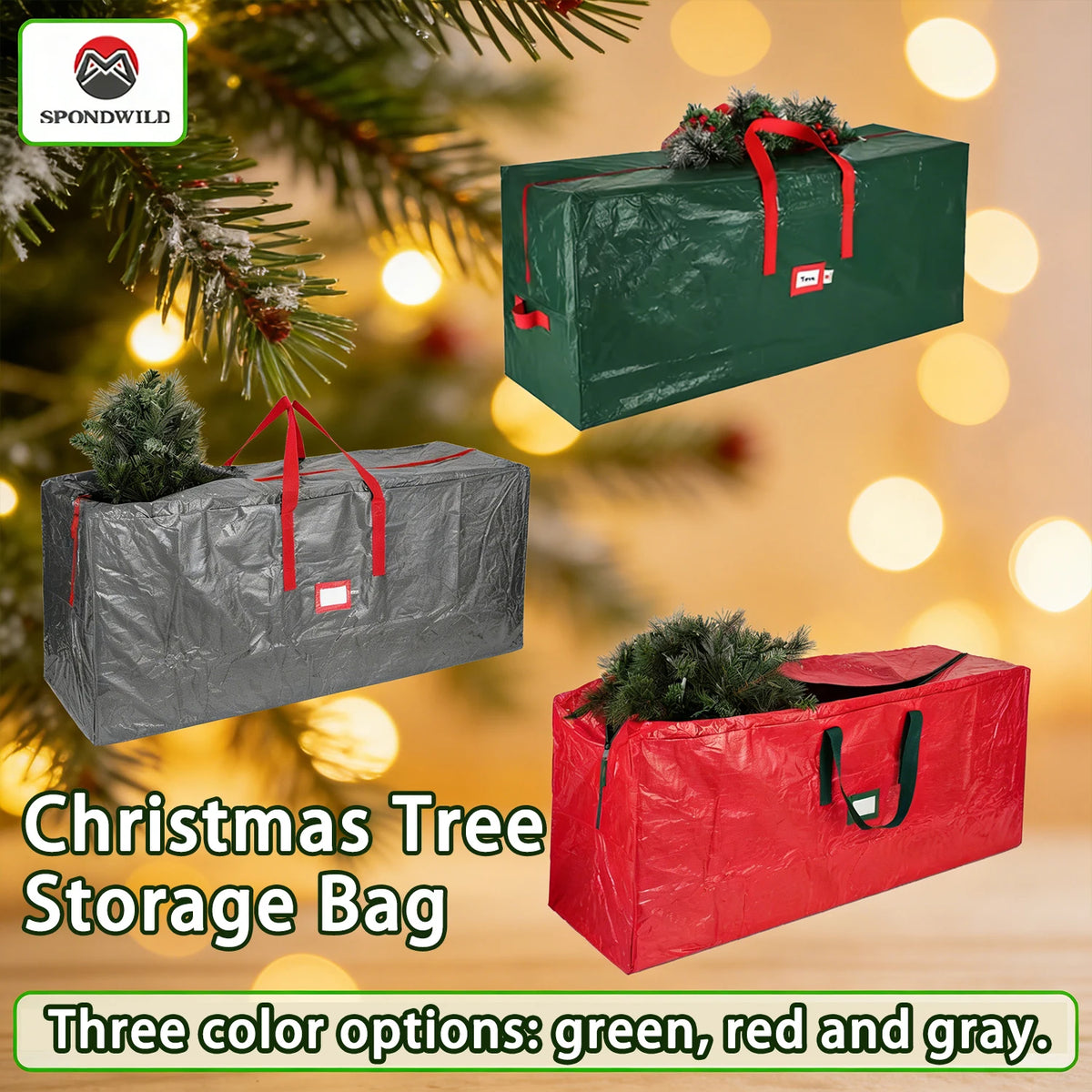 Christmas Tree Storage Bag – Fits Up to 9 ft Artificial Trees, with Handles