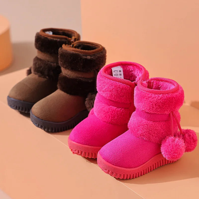 2026 New Girls Snow Boots Winter Comfortable Thick Warm Kids Boots  Thick Children Autumn Cute Boys Boots Princess Shoes